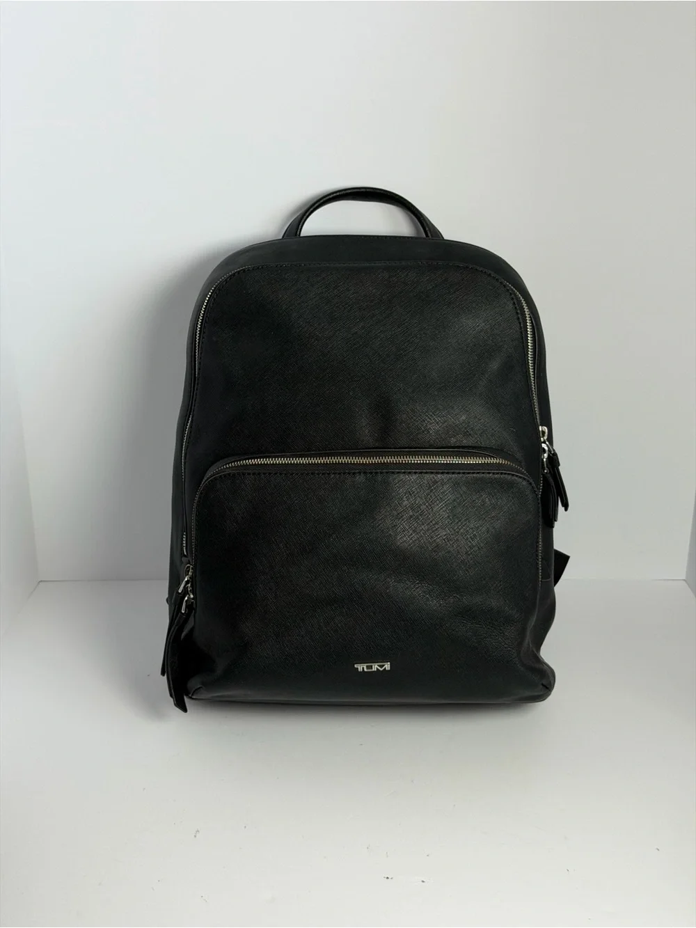 Tumi Black Leather Backpack